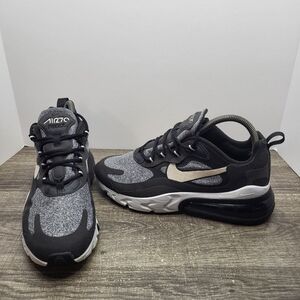 Nike Air Max 270 React AT6174-001 Black Womens Running Shoes Women's Size 8
